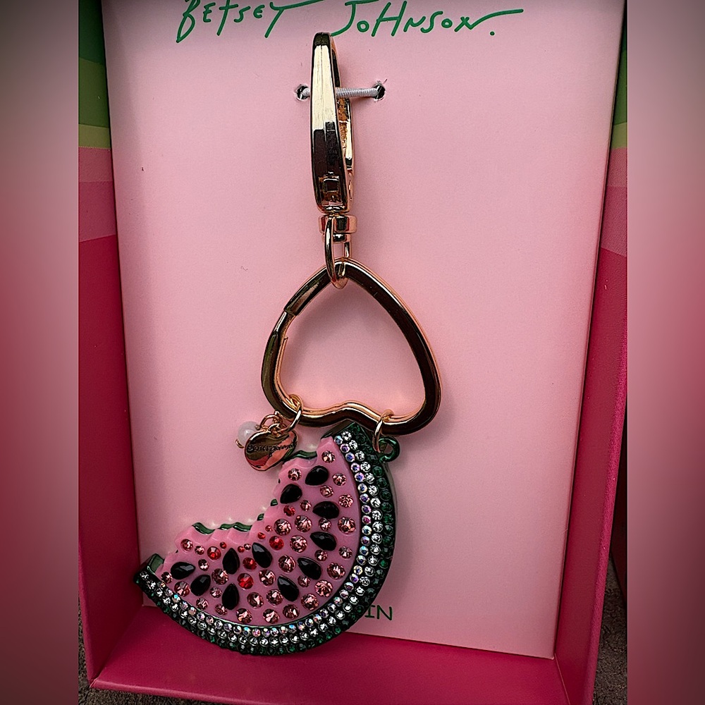 Betsy Johnson Watermelon Bling Key Charm NIB - Picture 5 of 5